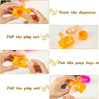 40 Pack Bone Shaped Poop Bag Dispenser Pet Waste Disposal Bag Dispenser (Random Color)