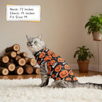 EXPAWLORER Cat Halloween Sweater - Sweaters for Cats Only Soft Warm Pet Clothes, Fall and Winter Pumpkin Coat Pullover Design, Fleece Sweatshirt Clothing Also for Puppy Small Dogs, Medium