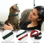 Cat Collar,2 Pack Holiday Cat Collars Breakaway with Bell, DOGWONG Safety Buckle Red Green Christmas Cat Collar for Girl Boy Cats and Small Dogs，Adjustable 7-12 Inch,Pet Supplies Accessories