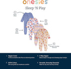 Onesies Brand Baby Girls' 4-pack Sleep 'N Play Footies Multi Pack