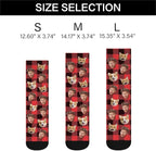 D-Story Custom Face Socks, Personalized Photo Picture on Socks, Unisex Athletic Crew Socks for Men Women