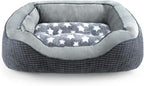 SIWA MARY Dog Beds for Small Medium Large Dogs & Cats. Washable Pet Bed, Orthopedic Dog Sofa Bed, Soft Calming Sleeping Warming Puppy Bed (Star-Grey, Small-(20’’x 19’’x 6’’))