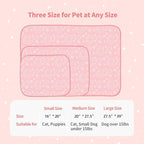 NWK Pack of 4 Pet Cooling Mat - Ice Silk Cooling Mat for Dogs & Cats Portable & Washable Pet Cooling Blanket, Car Seats, Beds for Summer (4pcs, Pink Cat, 39’’ X 27’’ X 0.3)