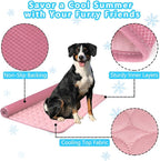 Dog Cooling Mat for Dogs, Pet Cooling Pad Bed for Dog Easy Washable for All Types of Pets and Perfect for Both Indoor and Outdoor Use, Including Car Seats 59" x 40"