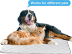 Dog Cooling Mat, Washable Dogs Cats Pet Non-Toxic Cooling Pads Summer Sleeping Kennel Mats，Pet Self Cool Ice Blanket for Indoor & Outdoor Dog Beach Essentials Light Gray Medium