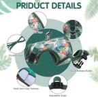 BINGPET Cat Harness and Leash Set Escape Proof for Walking,Step-in Harness with Lightweight Soft Breathable Mesh,Adjustable Easy Control Harness (Emerald Hues, M(Chest:10.5-13.5"))