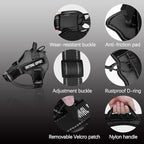 voopet Service Dog Harness, Emotional Support Pet Vest Harness, Reflective Breathable and Adjustable No-Pull ESA Dog Harness for Small Medium Large Dogs (with 4 PCS Removeable Tags)