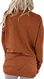 Akihoo Womens Casual Long Sleeve Tunic Tops Crew Neck Shirt Blouses