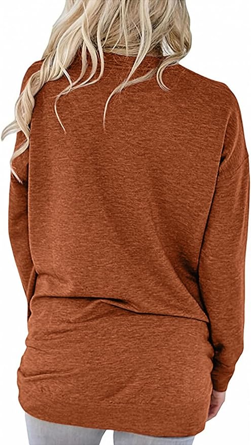 Akihoo Womens Casual Long Sleeve Tunic Tops Crew Neck Shirt Blouses
