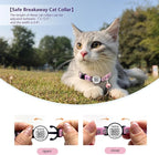6 Pack Breakaway Cat Collar with QR Code & Bell, Reflective Safety Collars with Online Pet ID Storage, Adjustable Nylon Collars for Multiple Cats (Mixed Colors)