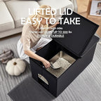 MEEXPAWS Cat Litter Box Enclosure Furniture Hidden Extra Large, Lift Design Lid Velvet Cat Washroom Bench Storage Cabinet | 35.4x19.7x19.7 in | Dog Proof|Urine Proof Inside|Quick Assembly| Easy Clean