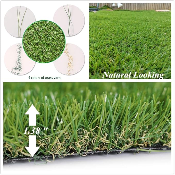 ALTRUISTIC Realistic Pet Artificial Grass for Dogs Indooor Outdoor Decor, 70 oz Extra-Heavy & Thick Garden Lawn Landscape Synthetic Grass Turf, Fake GrassTurf Mat Rug