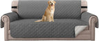 H.VERSAILTEX Sofa Protector for Dogs/Cats/Pets Sofa Slipcover Quilted Furniture Protector with Non Slip Elastic Strap Water Resistant Sofa Covers Seat Width: 66" (Sofa, Charcoal Grey)