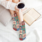 Personalized Ankle Socks with Face Custom Photo Socks Low Cut Ankle Socks Athletic Socks Valentine's Day Gifts for Women Men