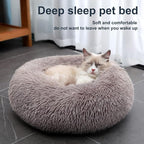 Nisrada Dog Bed for Small Medium Large Dogs, 24 inch Calming Dogs Bed, Washable-Round Cozy Soft Pet Bed for Puppy and Kitten with Slip-Resistant Bottom