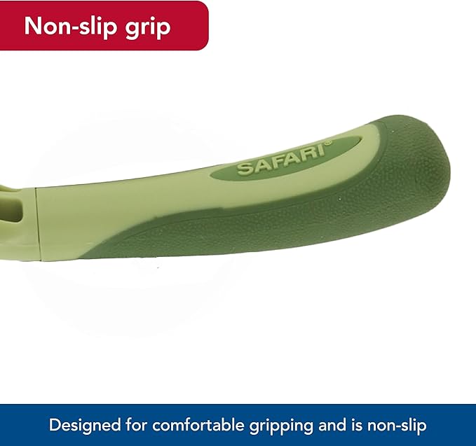 Coastal Pet Safari Dog Undercoat Rake - Top-Grade Double Row Rotating Pins Dematting Rake for Effective Deshedding and Pet Grooming