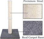 Cat Scratching Post Carpet, Tall Big Sisal Rope Cat Scratch Pole for Cats and Kittens, Stable Carpeted Heavy Base (Blue/Grey)