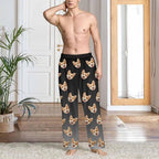 Custom Couple Pajama Pants Sock with Funny Face, Personalized PJ Anniversary Birthday Women Men Pants
