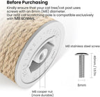SVD.PET Cat Scratching Post Replacement, 17” x 2.95” Jute Rope Cat Tree/Tower Replacement Post, Refill Scratcher Posts with M8 Screws for DIY Cat Scratcher (2PCS)