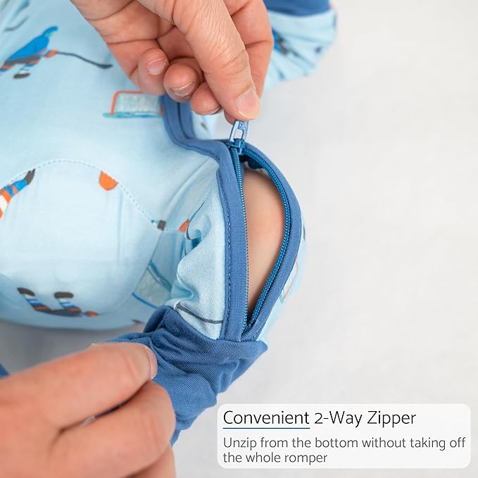 LollyBanks Baby Pajamas, Baby Romper 95% Bamboo Viscose and 5% Spandex