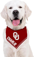 Pets First NCAA Oklahoma Sooners Personalized Tie Around Bandana for Dogs & Cats, Size Large/X-Large. Custom Dog Bandana Scarf Bib for Pet Cat Dog. The Ultimate Game-Day & Party Customizable Bandana