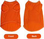 4 Pcs Cat Shirts Solid Color Dog Clothes Summer Sleeveless Pet T Shirts for Small Pet Dogs Cat (Black,Grey,Red,Orange, Small)