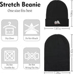 Funny Beanies Warm Knit Hats Fall Winter Black Hip Pop Knit Hat Cap for Women Men