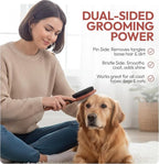 PW Pet Grooming Tools for Dogs & Cats- Safe On Skin Easy To Use Dog Grooming Kit with Ergonomic, Non-Slip Handle– Includes Pet Nail Clippers, 2-in-1 Slicker Brush & Hand-Held Bath Brush- Paw Mountain