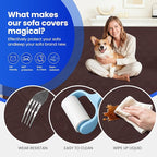 Waterproof Dog Bed Cover, Non-Slip Dog Blanket for Couch, Couch Covers for Dogs Washable, Pet Blanket for Furniture, Pet Bed Mat for Sofa, Car, Pet Supplies (82x82 Inch, Coffee)