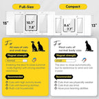 Full-Size Window Pet Door for Cats & Small Dogs, Width Adjustable Fits Sliding Windows, 10-Min Install, Aluminum Frame, HD High-Transparency Glass, Weatherproof Design, Magnetic Close