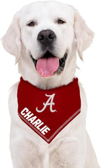 NCAA Alabama Crimson Tide Personalized Tie Bandana for Dogs & Cats, Size Small/Medium. Custom Dog Bandana Scarf Bib for Pet Cat Dog. The Ultimate Game-Day & Party Customizable Bandana