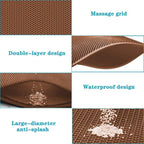 Cat Litter Mat, 30"X24" Large Double Layer Litter Trapping Mat, Waterproof/Urineproof, Easy to Clean Kitty Litter Mats for Floor, Scatter Control (Brown-1Pack)