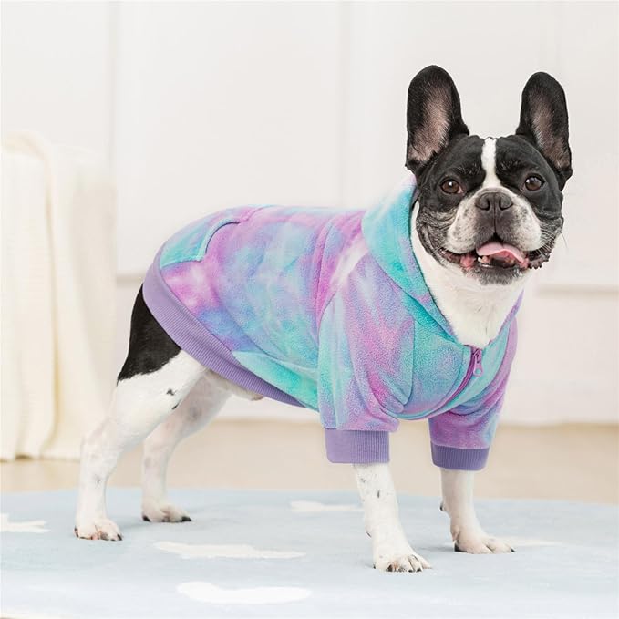 French Bulldog Clothes Dog Hoodie Sweatshirts with Pockets for Small Dogs Puppy Chihuahua Coat Clothing Pet Cat Hoodie Fleece Dog Sweaters Costume
