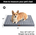 WESTERN HOME WH Medium Dog Bed for Medium Size Dogs, Orthopedic Pet Bed Waterproof Mattress with Removable Washable Cover, Thick Egg Crate Foam Dog Bed with Non-Slip Bottom