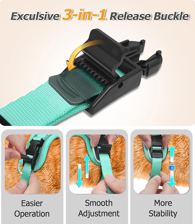 Halypet Cat Harness and Leash Set [MAX Safety 4th-Gen Upgrade] Escape Proof Adjustable Cat Leash Comfortable Soft Vest Easy to Wear Kitten Harness with Reflective Strip for Cats Walking, XS Green