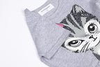Mud Kingdom Little Girls Dresses Cotton Summer Holiday Cute Cat Dress Short Sleeve