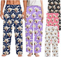 Custom Couple Pajama Pants Sock with Funny Face, Personalized PJ Anniversary Birthday Women Men Pants