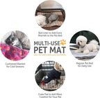 Mora Pets Dog Crate Pad - Ultra Soft Pet Bed With Cute Star Print, Washable Mat for Large Medium Small Dogs, Reversible Fleece Kennel Liner, Cat Bed 21 x 12 Inch Brown