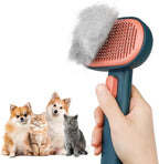 Aumuca Skin Friendly Self-Cleaning Slicker Brush for Dogs & Cats, Gentle Pet Grooming Tool for Shedding & Deshedding, Efficient Hair Remover for Long & Short Haired Pets
