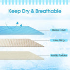 IDOMIK Dog Cooling Mat for Large Medium Small Dogs, Self Cooling Pet Mat, Washable Cooling Pad for Dogs & Cats, Summer Cool Bed for Crate, Floor, Sofa, Travel, Non-Toxic & Breathable,Blue,M