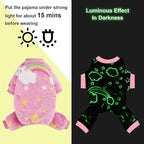 Dog Sweaters Small Girl Warm Fleece Pajamas, Cute Extra Small Dog Clothes, 4 Legs Puppy Jumpsuit Pjs Soft Stretchy Doggie Onesies Pet Outfit Apparel for Chihuahua Yorkie, Rainbow Pink, XXXS