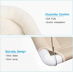 Fluffy Cat Window Bed for Indoor Cats – Strong Suction Cup Hammock with Breathable Mesh and Soft Cushion, Supports Large Cats