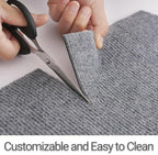 SAVUK Cat Scratching Mat for Couch Furniture Protective Cover Anti-Fall Climbing Claw Corner Wall Mat Self-Adhesive Cuttable Easy to Clean Replacement Carpet Rug (Grey, 15.8" x 78.7")