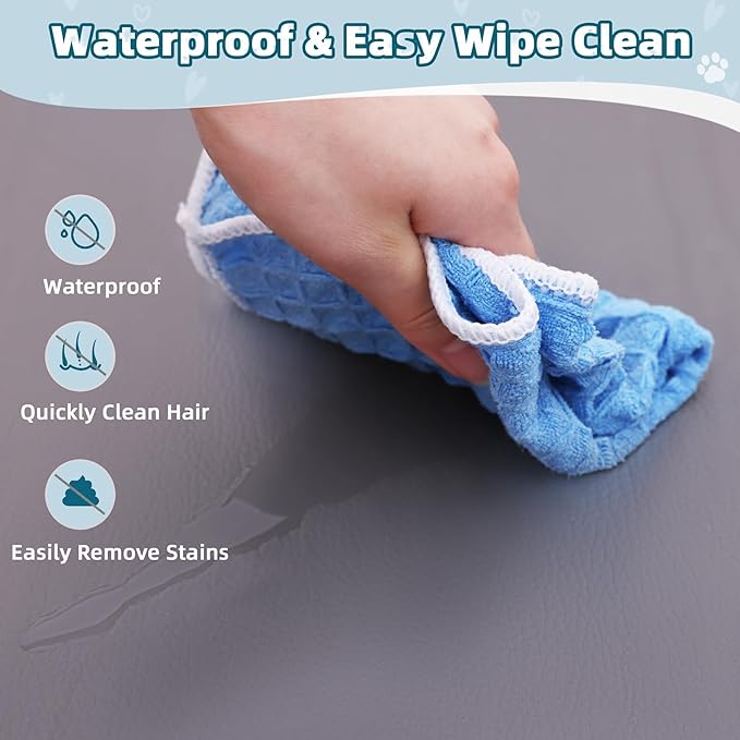 Dog Crate Pad Mat, Waterproof Kennel Cage Mat, Cooling Pet Bed for Small Dogs, Outdoor Pet Bed with High Resilience Foam,Wipe Clean & Easy Rinse, Anti Slip 24 inch Graphite Grey