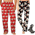 MyPupSocks Custom Pajama Pants for Pet Lover, Personalized Photo Face Printed Pajama Bottoms Sleepwear with Pockets