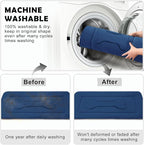 JoicyCo Extra Large Dog Bed Soft Dog Crate Pad Mat, 48 in Non-Slip Bottom Washable Dog Sleeping Mattress Pet Beds Cat Bed Kennel Pad, Dark Blue