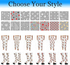Artsadd Personalized Christmas Pajama Pants Socks for Men Custom Photo Pajama Bottoms for Men S-XXL