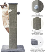 Cat Scratching Post 32 Inch for Indoor Large Cats and Kitten, Nature Sisal Tall Cat Scratch Post, Sisal Cat Scratcher Improve Cat's Scratching Habits and Protect Your Furniture, Dark Grey