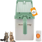 Neater Pet Brands Neater Scooper XL Cat Litter Scoop, 15 Refill Bags – Extra-Large Capacity Mess-Free Cat Litter Scooper with Bag for Large & Multiple Cats, Spill-Proof Litter Box Scooper with Holder