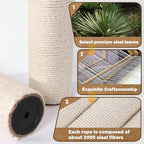 OSPNIEEK 4 PCS M8 Cat Scratching Post Replacement, 15.7“ 7.9" Natural Sisal Rope Kitten Tree Scratcher Refill with Screws, DIY Hemp Scratch Pole Parts for Indoor Cats Tower Refurbishment Accessories